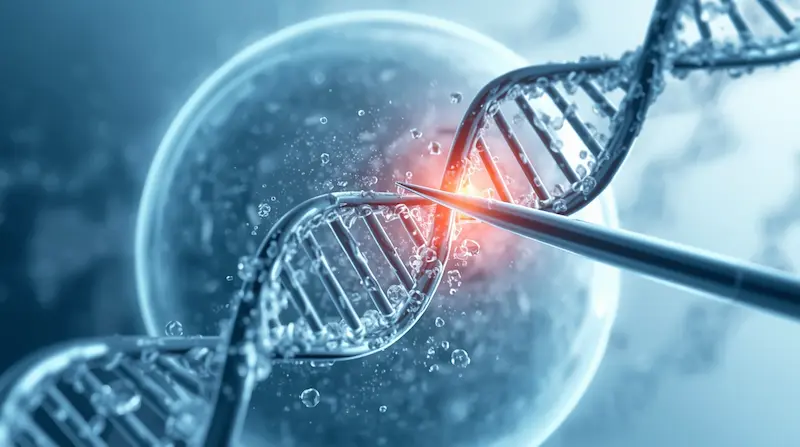 CRISPR-Cas9 तकनीक से DNA में जीन एडिटिंग प्रक्रिया का चित्र
